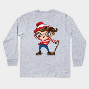 Chibi Wally Kids Long Sleeve T-Shirt